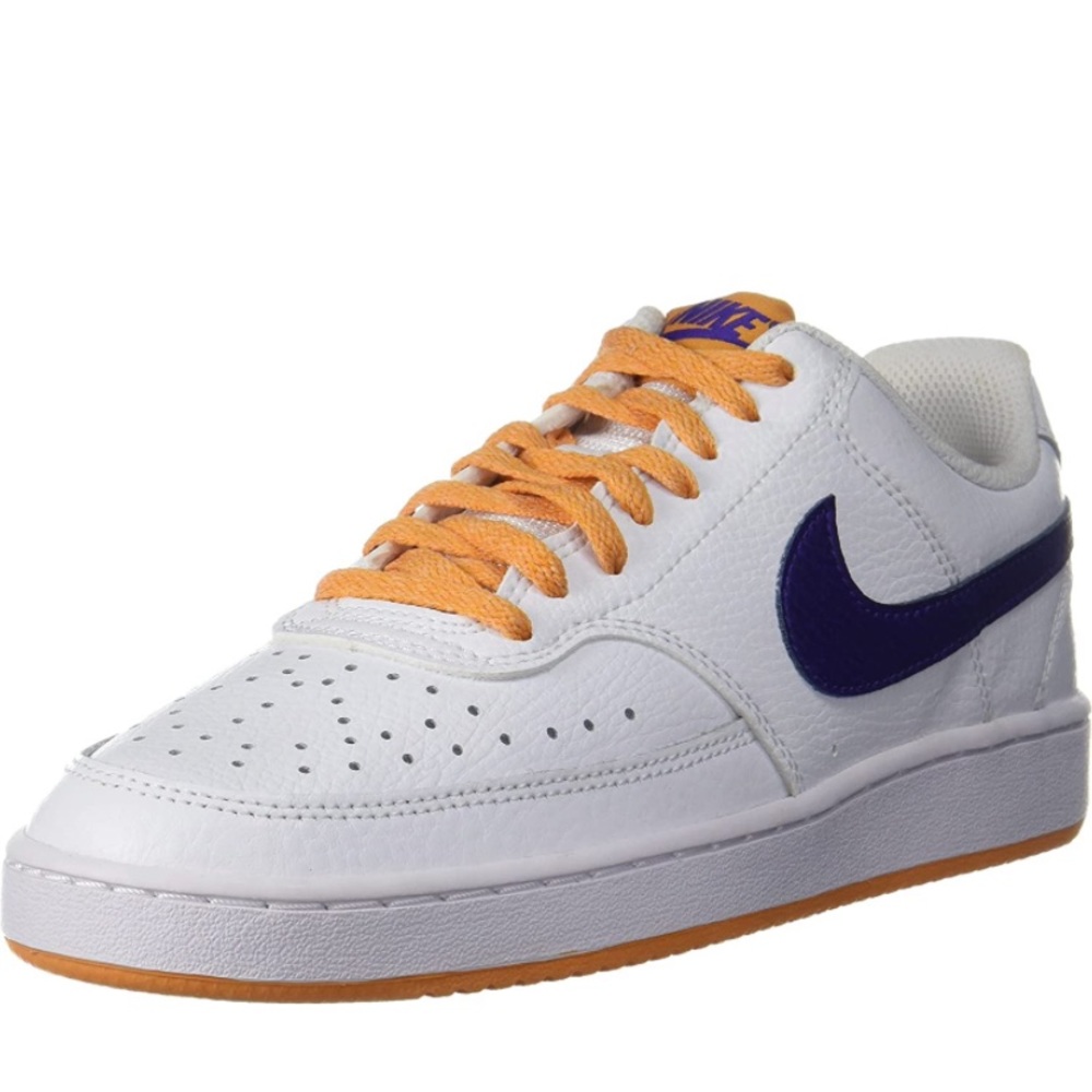 Nike Mens Court Vision Low White/Electro Purple men’s size 11.5 Sneakers